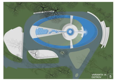 Městský park v Chomutově – centrální vodní prvek